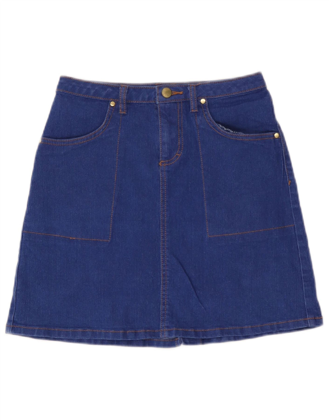 Topshop Damen Mini-Jeansrock UK 8 Small W26 Blau Polyester
