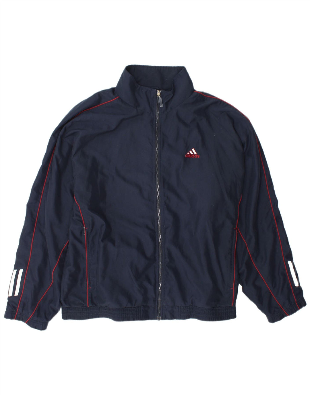 Adidas Herren Trainingsanzug Top Jacke UK 42/44 Large Marineblau Polyester