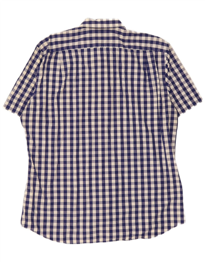 Tommy Hilfiger Herren-Hemd, tailliert, Größe 45, 18, 2XL, Marineblau, Gingham