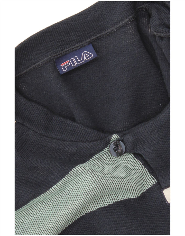 Fila Herren Top Langarm XL Marineblau gestreift