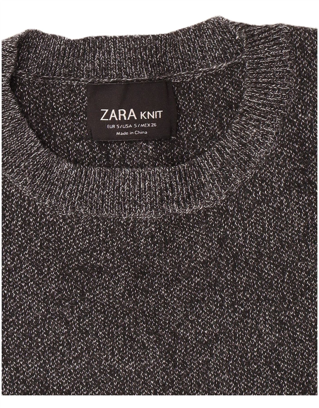ZARA Damen Crop T-Shirt Top UK 8 Small Grau
