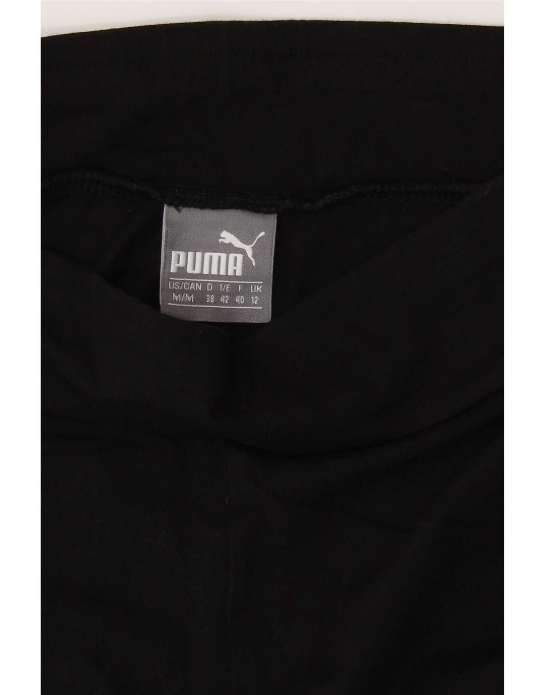 Puma Womens Graphic Leggings UK 12 Mittelschwarze Baumwolle