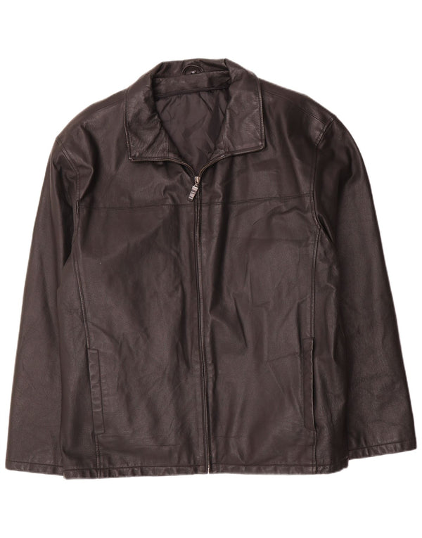 Angelo Litrico Herren Lederjacke UK 42 XL Schwarz
