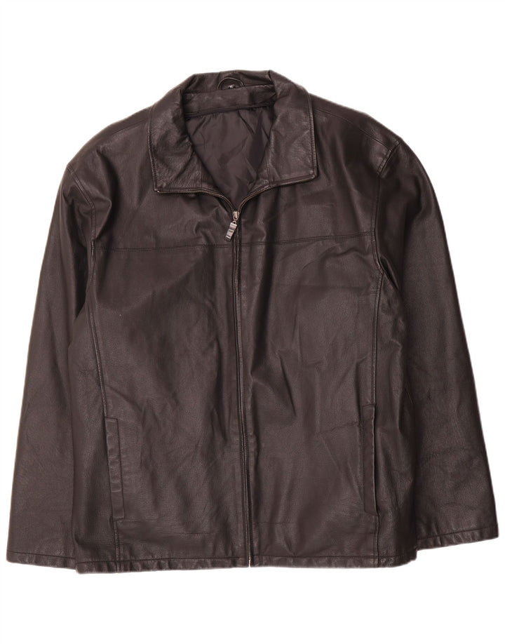 Angelo Litrico Herren Lederjacke UK 42 XL Schwarz