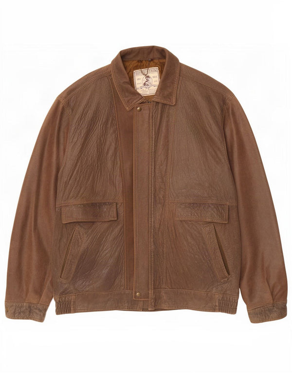 Pelletteria Herren Lederjacke UK 42 XL Braun