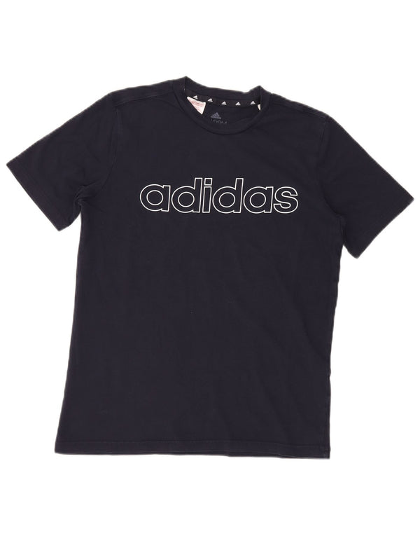 ADIDAS Grafik-T-Shirt für Jungen, 13–14 Jahre, marineblaue Baumwolle