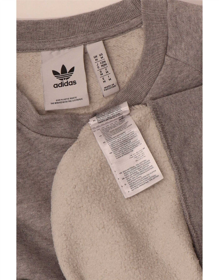 Adidas Herren Sweatshirt Pullover mittelgrau melierte Baumwolle