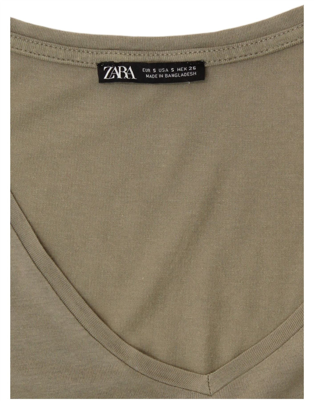 Zara Damen A-Linien-Kleid UK 10 Small Khaki