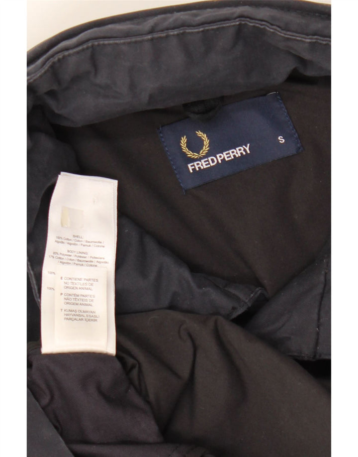 FRED PERRY Herren-Windjacke mit Kapuze, UK 36, Größe S, marineblau, Baumwolle