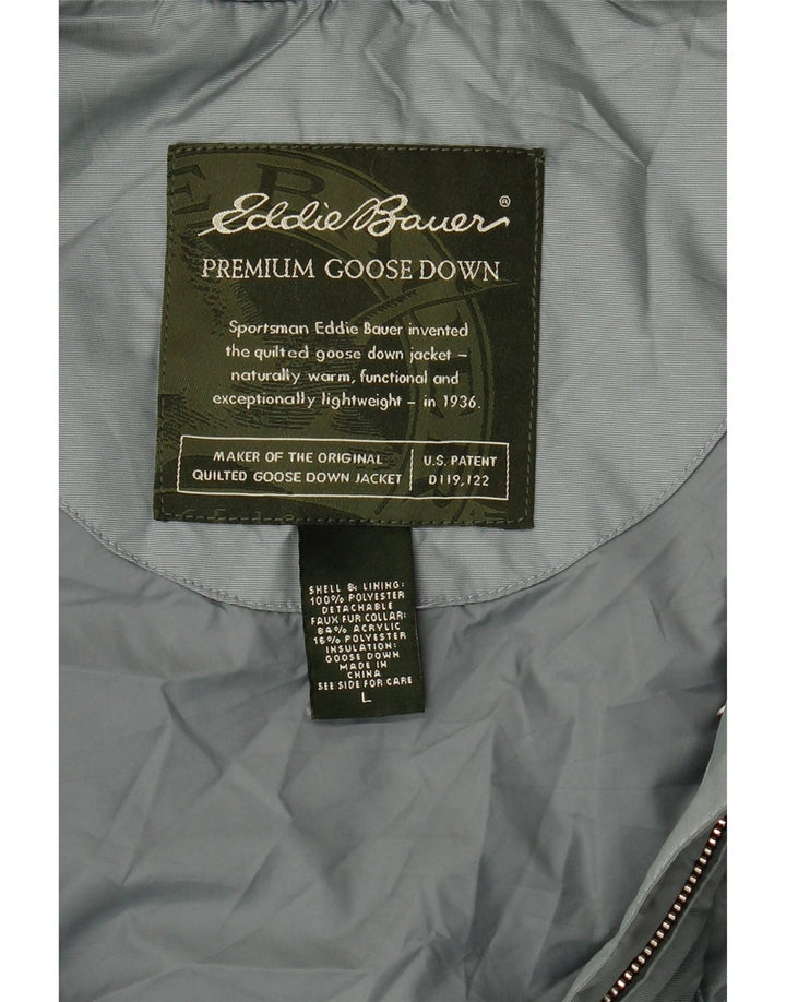 Eddie Bauer Damen Wattierte Weste UK 16 Large Blau Polyester
