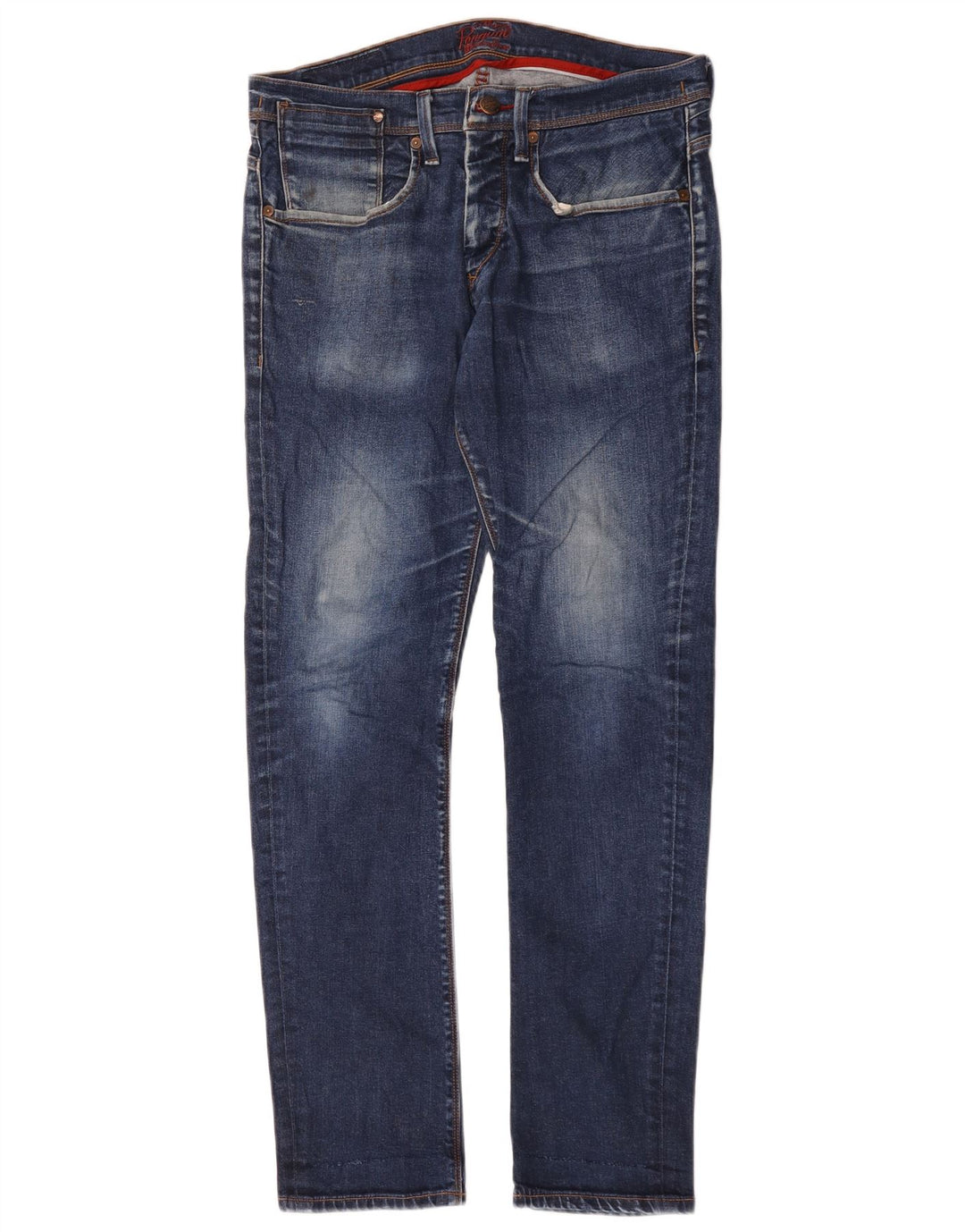 Penguin Herren Slim Jeans W32 L32 Blaue Baumwolle