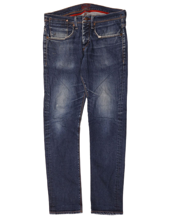 Penguin Herren Slim Jeans W32 L32 Blaue Baumwolle
