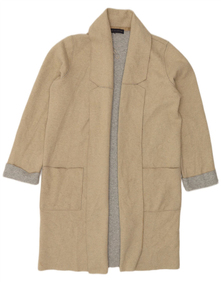 Marks & Spencer Offener Damenmantel UK 14 Mittelgraues Polyester