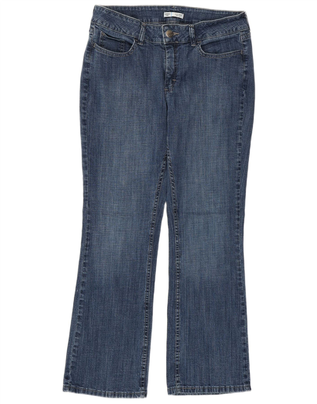 Lee Damen Riders Mid Rise Bootcut Jeans US 12 Large W32 L28 Blau