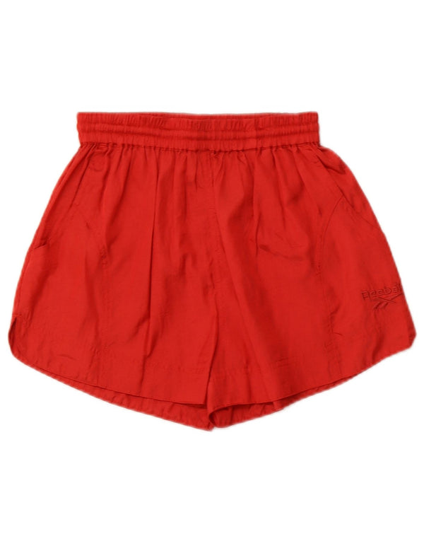 REEBOK Damen Sportshorts UK 10 Small Rotes Nylon