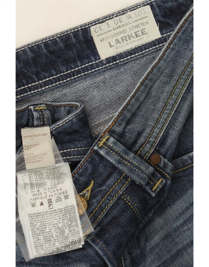 Diesel Herren Larkee Regular Straight Jeans W30 L32 Blaue Baumwolle