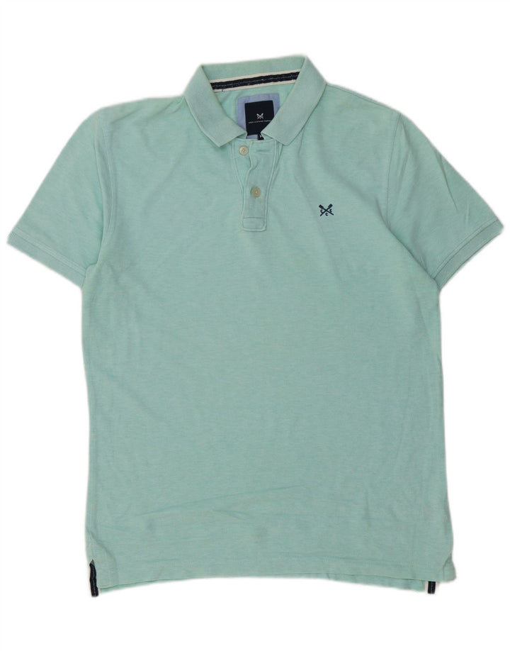 Crew Clothing Herren-Poloshirt aus mittelgrüner Baumwolle