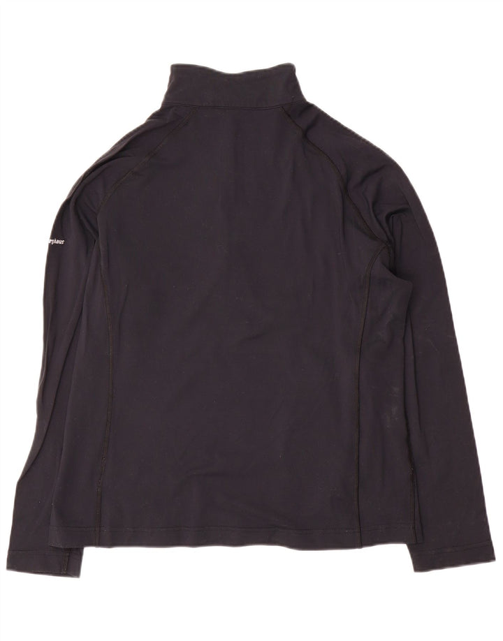Berghaus Damen-Pullover-Trainingsanzugoberteil mit Reißverschluss und Halsausschnitt, UK 14, Größe L, marineblaues Nylon