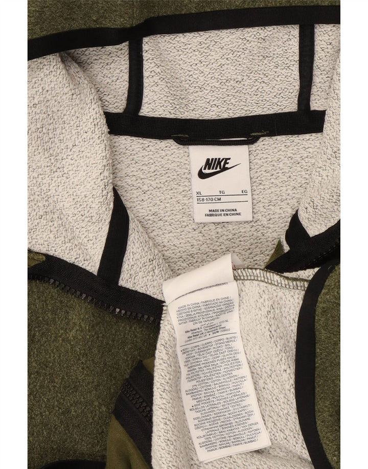 Nike Jungen-Kapuzenpullover mit Reißverschluss, 13–14 Jahre, XL, Khaki, Polyester
