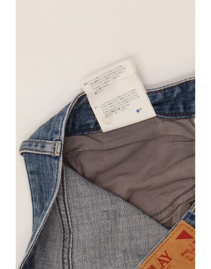 Replay Herren-Jeansshorts W30 mittelblaue Baumwolle