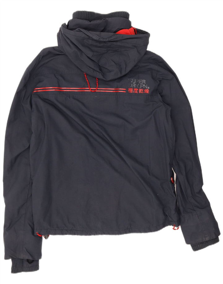 Superdry Herren-Windbreakerjacke mit Kapuze, UK 40, Größe L, Marineblau, Polyester