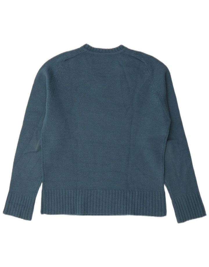 Zara Herren-Pullover mit V-Ausschnitt, groß, Acryl, Blau