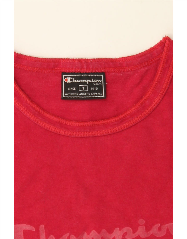 CHAMPION Womens Graphic T-Shirt Top UK 10 Small Pink Vintage Champion and Second-Hand Champion from Messina Hembry 