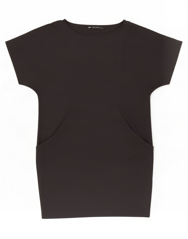 Zara Damen Bubble Kleid UK 16 Large Schwarz