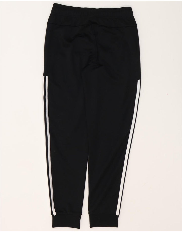 ADIDAS Boys Tracksuit Trousers Joggers 11-12 Years Black Polyester