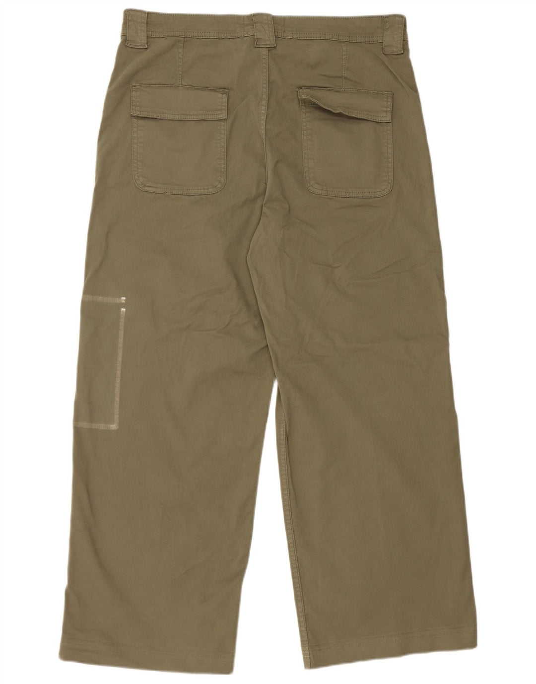 FAT FACE Damen-Cargohose mit weitem Bein, UK 16, Größe L W36 L29, Khaki, Baumwolle
