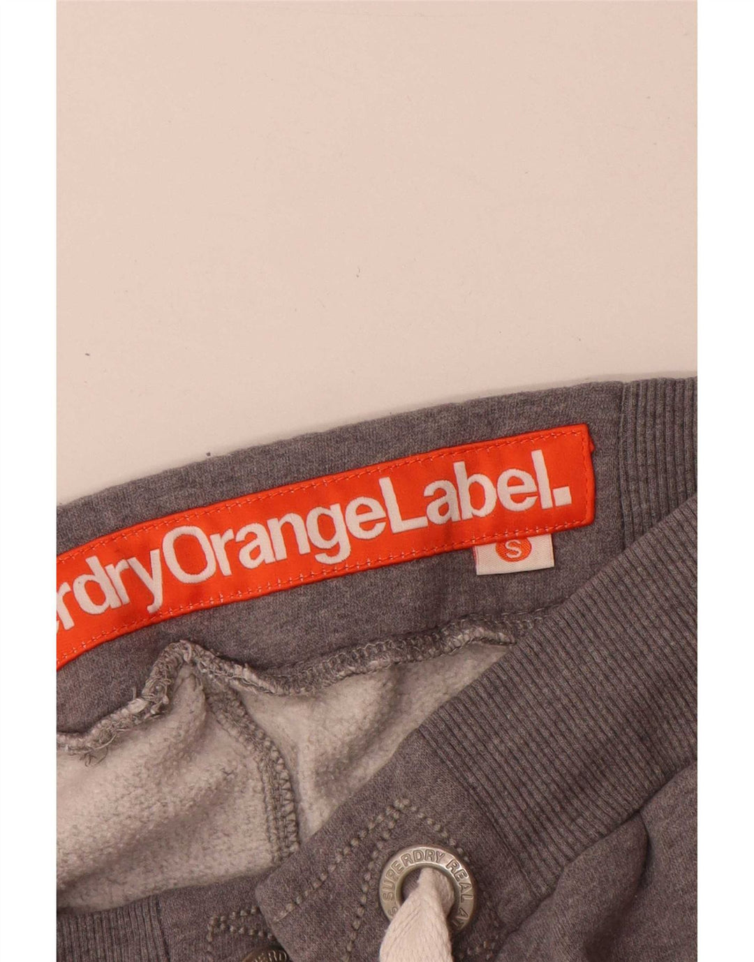 Superdry Trainingshose für Damen, UK 10, Größe S, Grau, Baumwolle