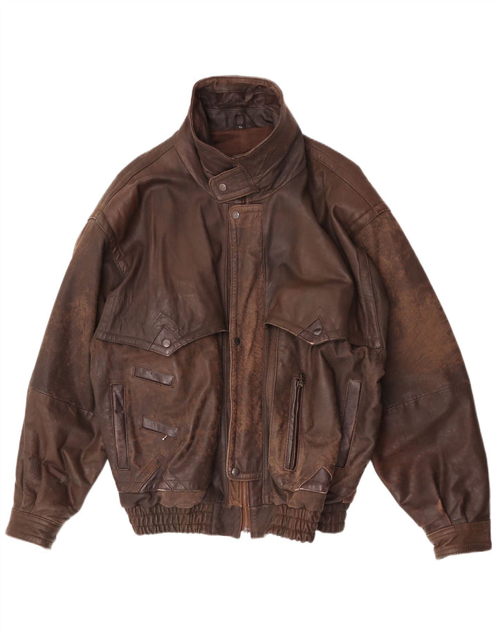 Vintage Herren Lederjacke UK 42 XL Braun