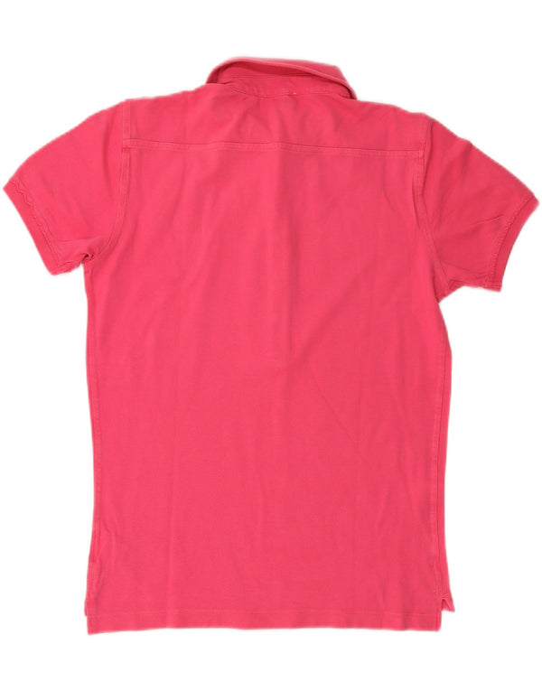 Diesel Damen Poloshirt UK 14 Mittelrosa Baumwolle