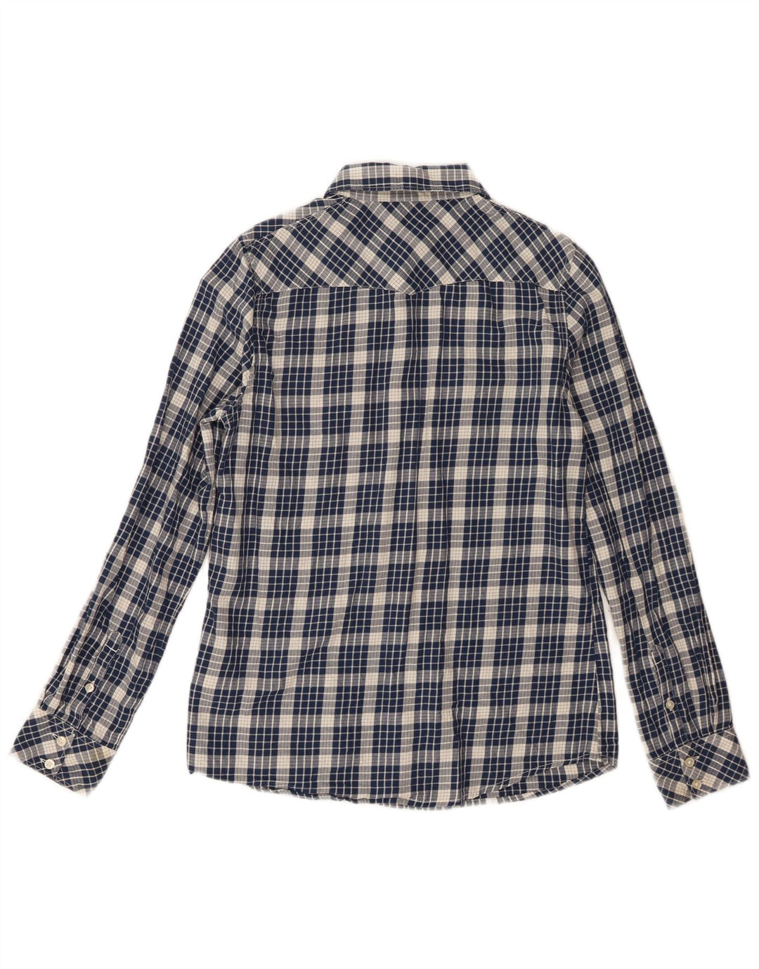 Wrangler Damen Flanellhemd XS Marineblau kariert Baumwolle