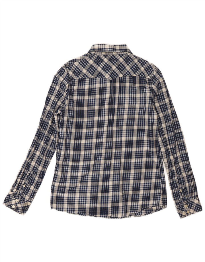 Wrangler Damen Flanellhemd XS Marineblau kariert Baumwolle