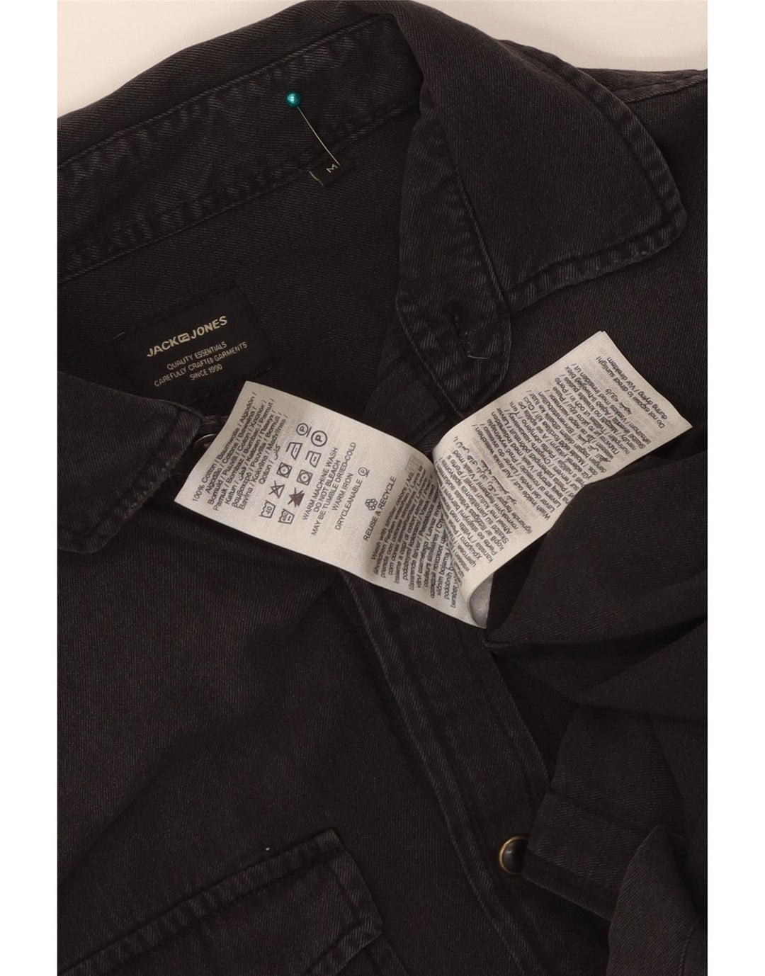 JACK & JONES Herren Jeanshemd mittelschwarze Baumwolle