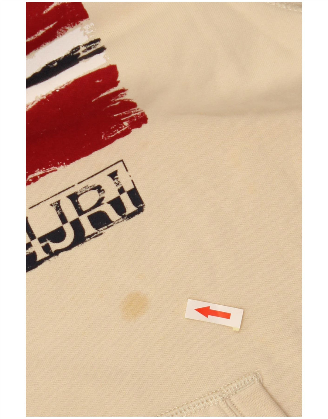 NAPAPIJRI Jungen-Pullover mit grafischem Kapuzenpullover, 13–14 Jahre, beige Baumwolle