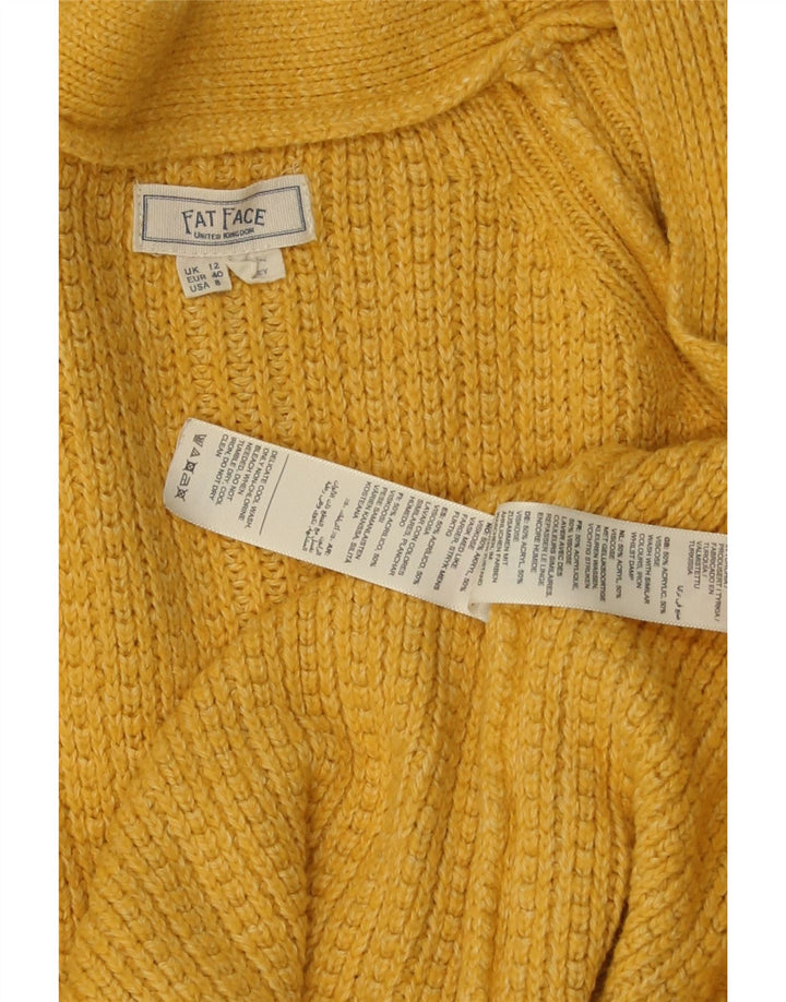 Offener Cardigan für Damen von Fat Face, UK 12, Mittelgelb, Acryl