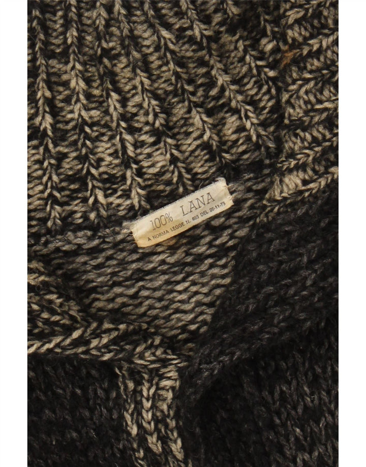 Vintage Herren-Wolle, mittelgroß, schwarz gefleckt