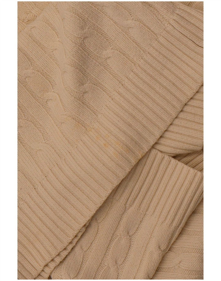 CREW CLOTHING Damen-Pullover mit V-Ausschnitt, UK 18, XL, cremefarbene Baumwolle