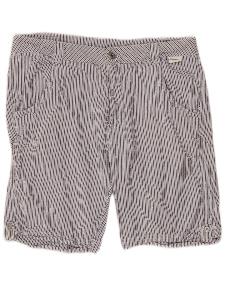 CHAMPION Damen Chino-Shorts, Größe S, W27, Lila, Nadelstreifen