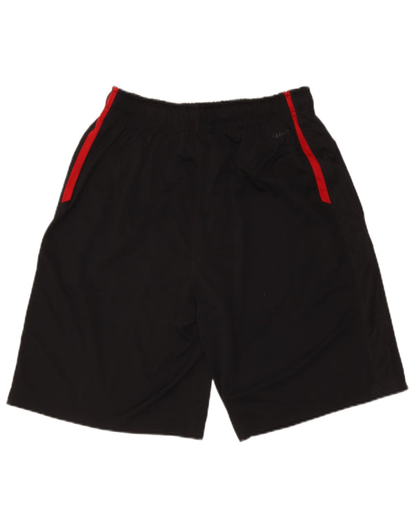 Nike Damen Dri Fit Sport Shorts UK 12 Mittelschwarzes Colourblock-Polyester