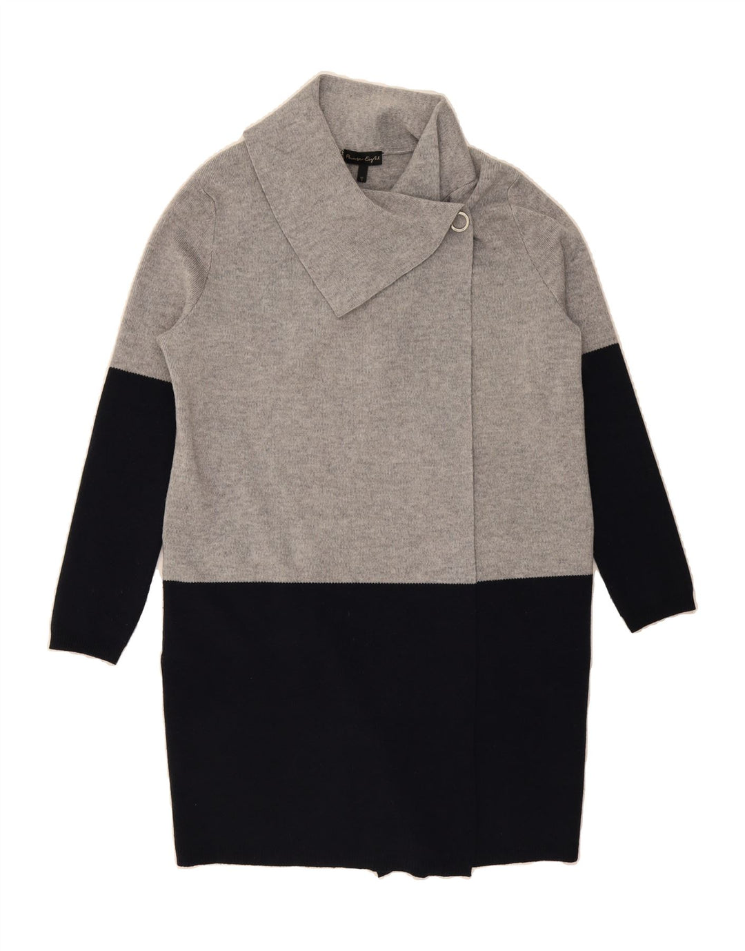 PHASE EIGHT Womens Oversized Cardigan Sweater UK 8 Small Grey Colourblock Vintage Phase Eight and Second-Hand Phase Eight from Messina Hembry 