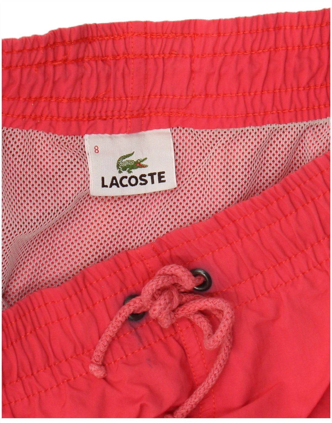 Lacoste Herren Badeshorts Größe 8 3XL Rot Polyamid