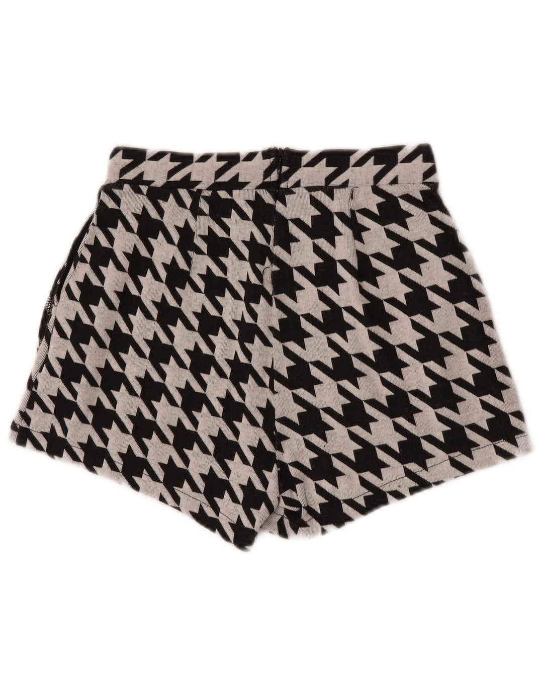 Zara Damen Trafaluc Casual Shorts Small W26 Schwarzer Hahnentritt