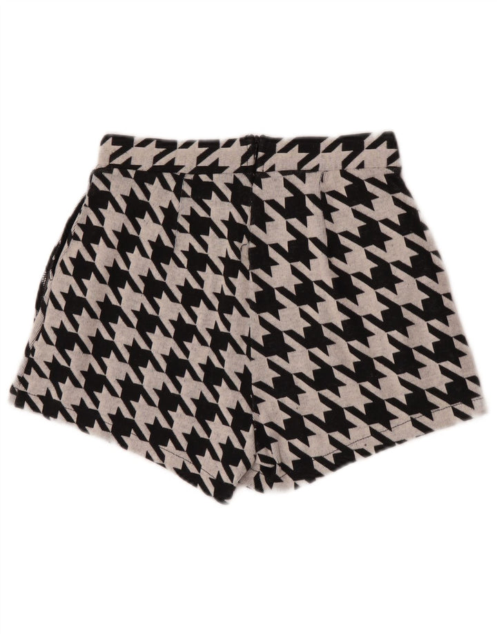 Zara Damen Trafaluc Casual Shorts Small W26 Schwarzer Hahnentritt