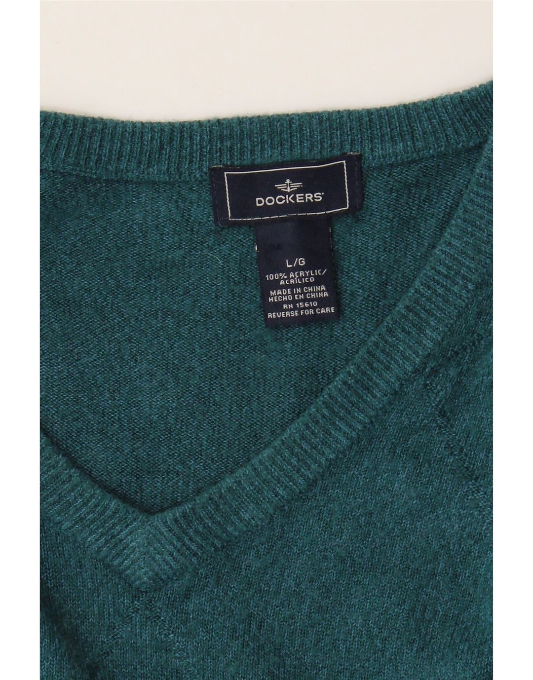 Dockers Herren-Pullover mit V-Ausschnitt, groß, Acryl, Blau