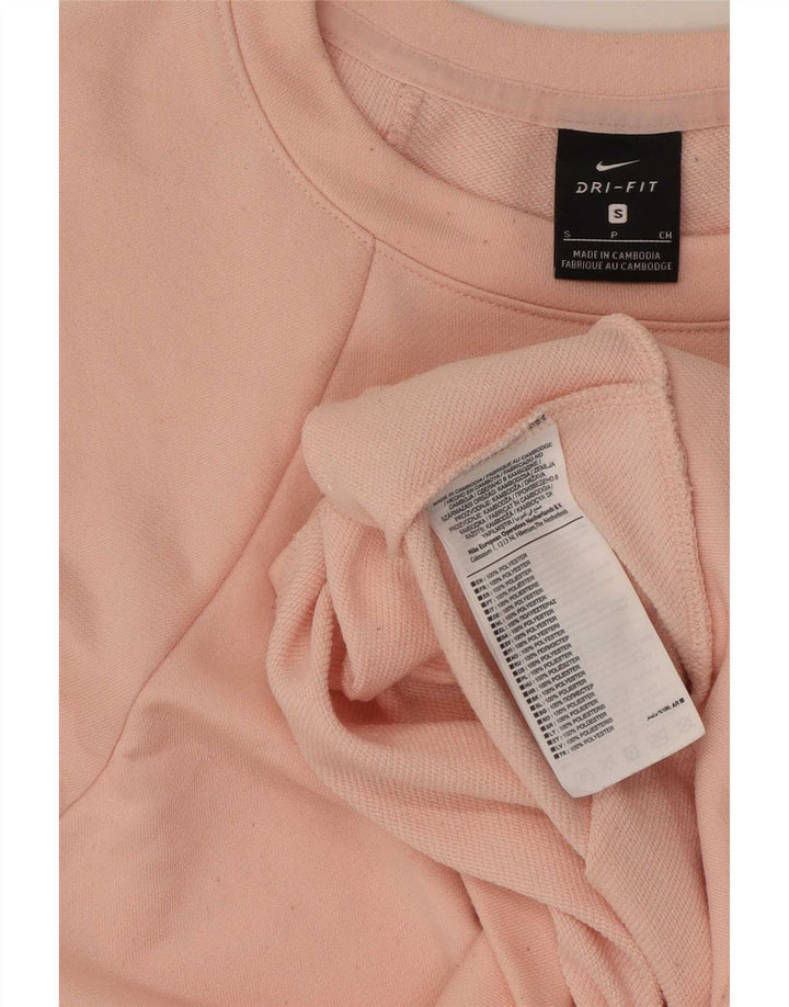 Nike Damen-Sweatshirt mit übergroßem Grafik-Crop-Sweatshirt, Gr. 10, klein, Rosa