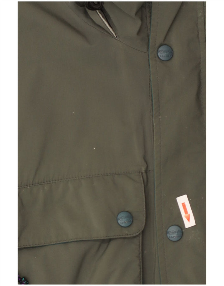 L.L.Bean Herren-Utility-Jacke mit Kapuze, UK 40, Größe L, Khaki, Nylon