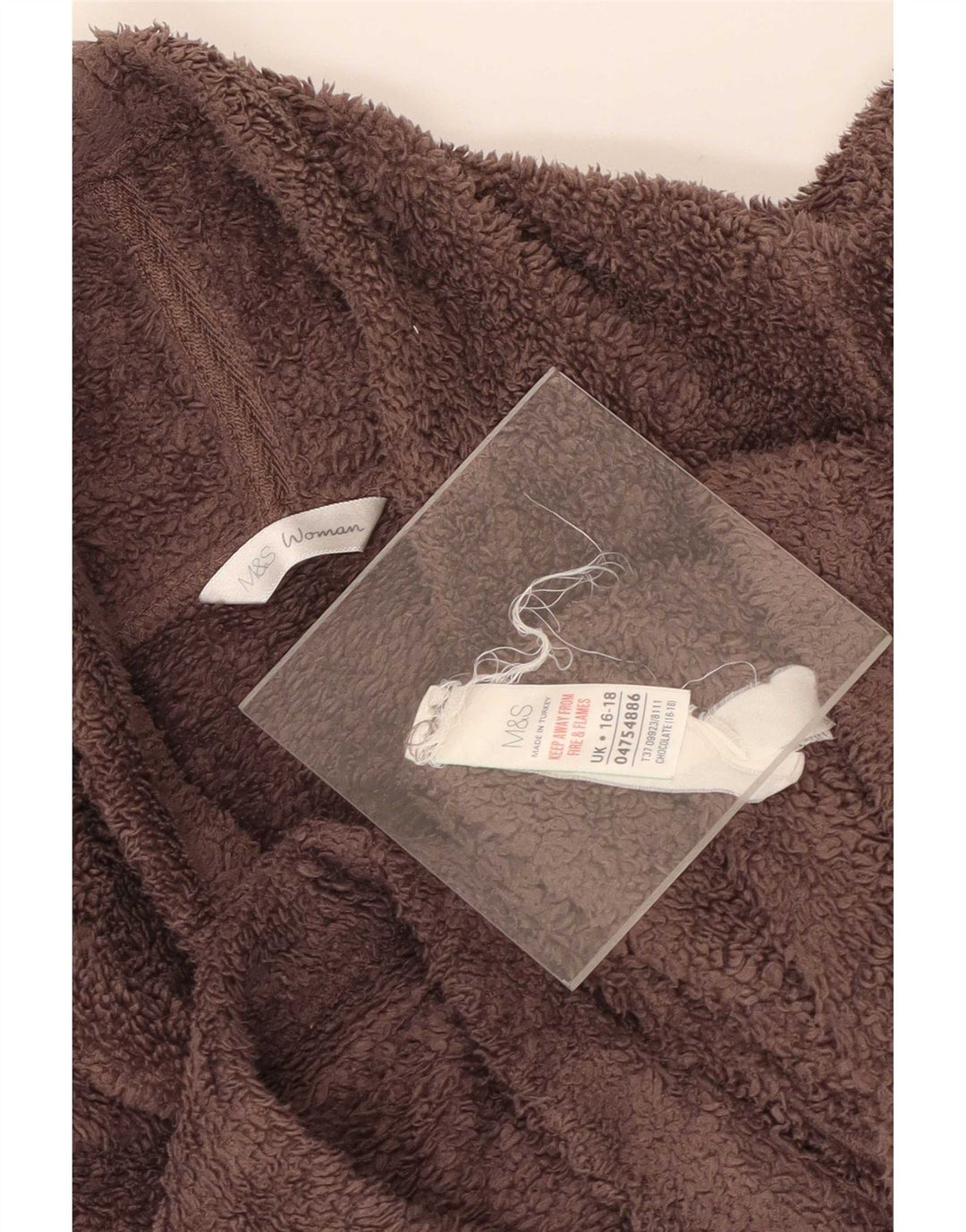 Marks & Spencer Damen Fleecepullover UK 16/18 Large Braun Polyester